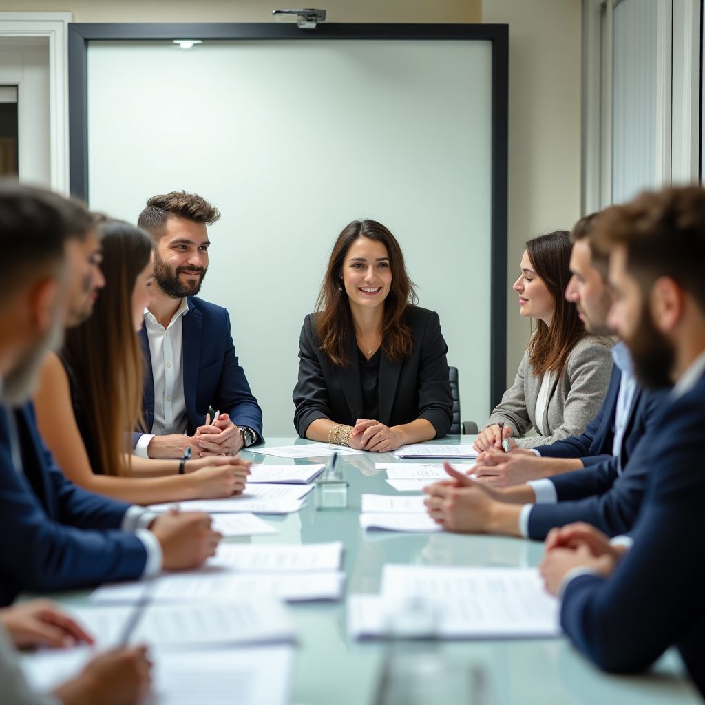 Team bei einer strategischen Besprechung